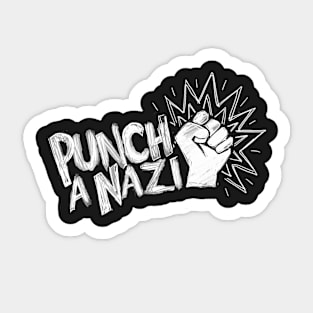 Punch a Nazi Sticker